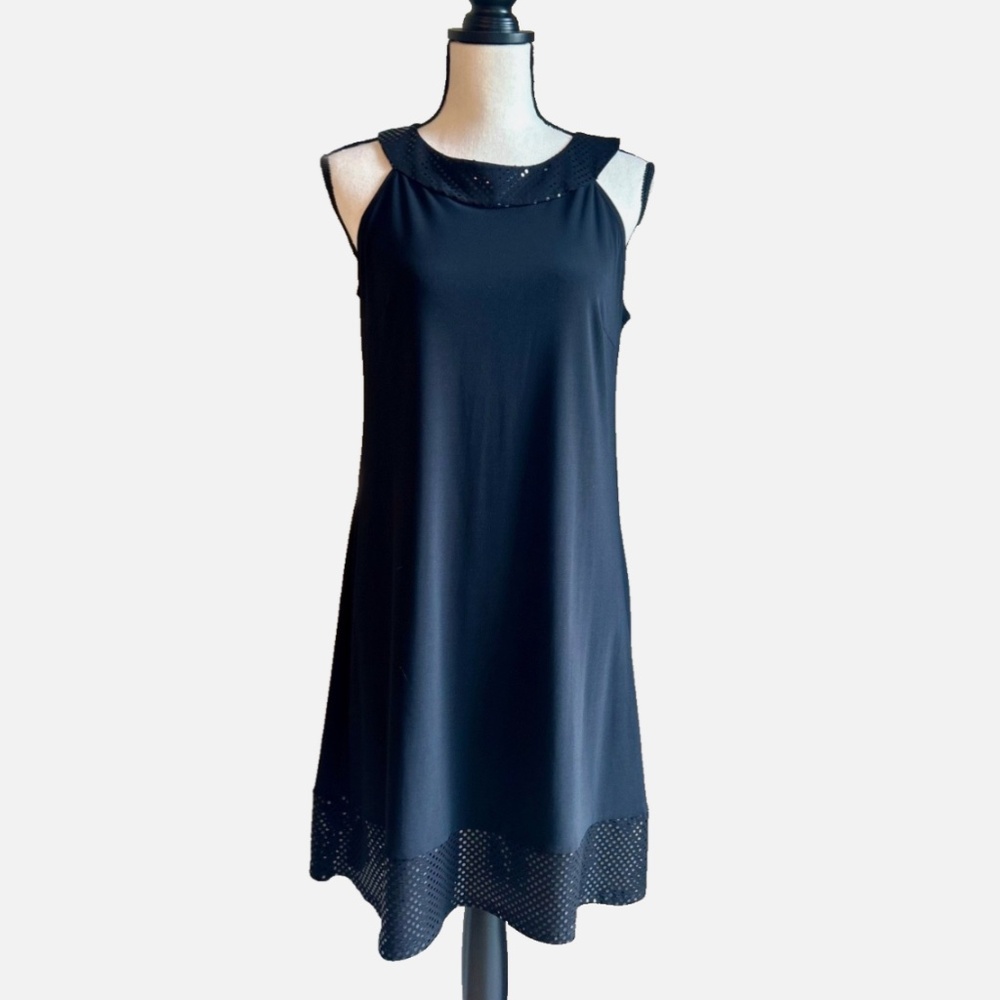 NORDSTROM- MSK | Sequin Trimmed Black Cocktail Dress